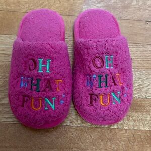 Target Kids Fuchsia Slippers - Oh What Fun